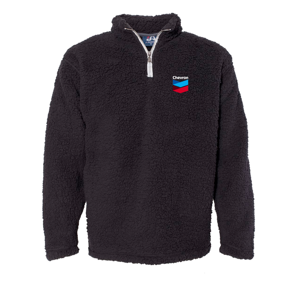 J. America Fleece Sherpa Quarter-Zip Pullover