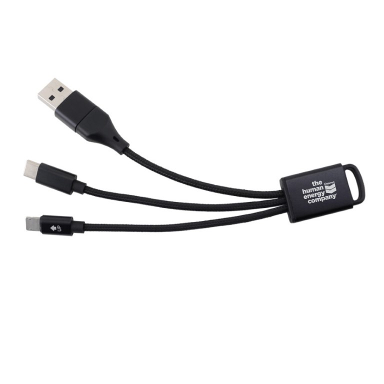 Connect Plus 3-in-1 Charging Cable with Type-C Input