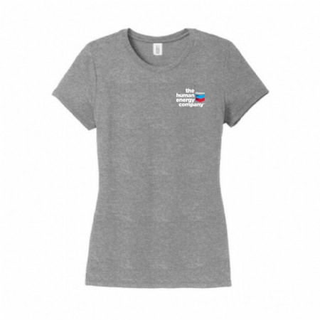 Women's District Made Perfect Tri Crew Tee - Left Chest Full Color Logo #2