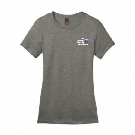 Women's District Made Perfect Weight Crew Tee - Left Chest Full Color Logo #2