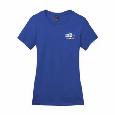 Women's District Made Perfect Weight Crew Tee - Left Chest Full Color Logo #3