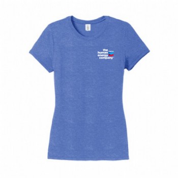 Women's District Made Perfect Tri Crew Tee - Left Chest Full Color Logo