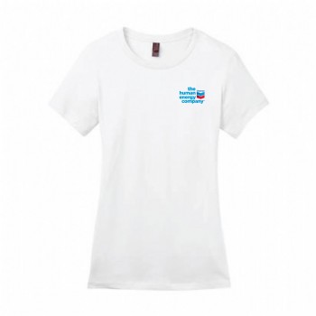 Women's District Made Perfect Weight Crew Tee - Left Chest Full Color Logo